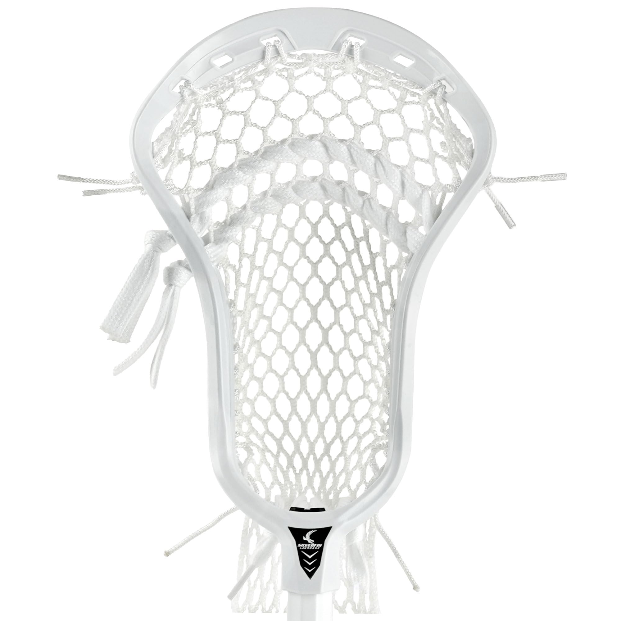 Silverfin Lacrosse Head Camber Strung Attack/Midfield (White)