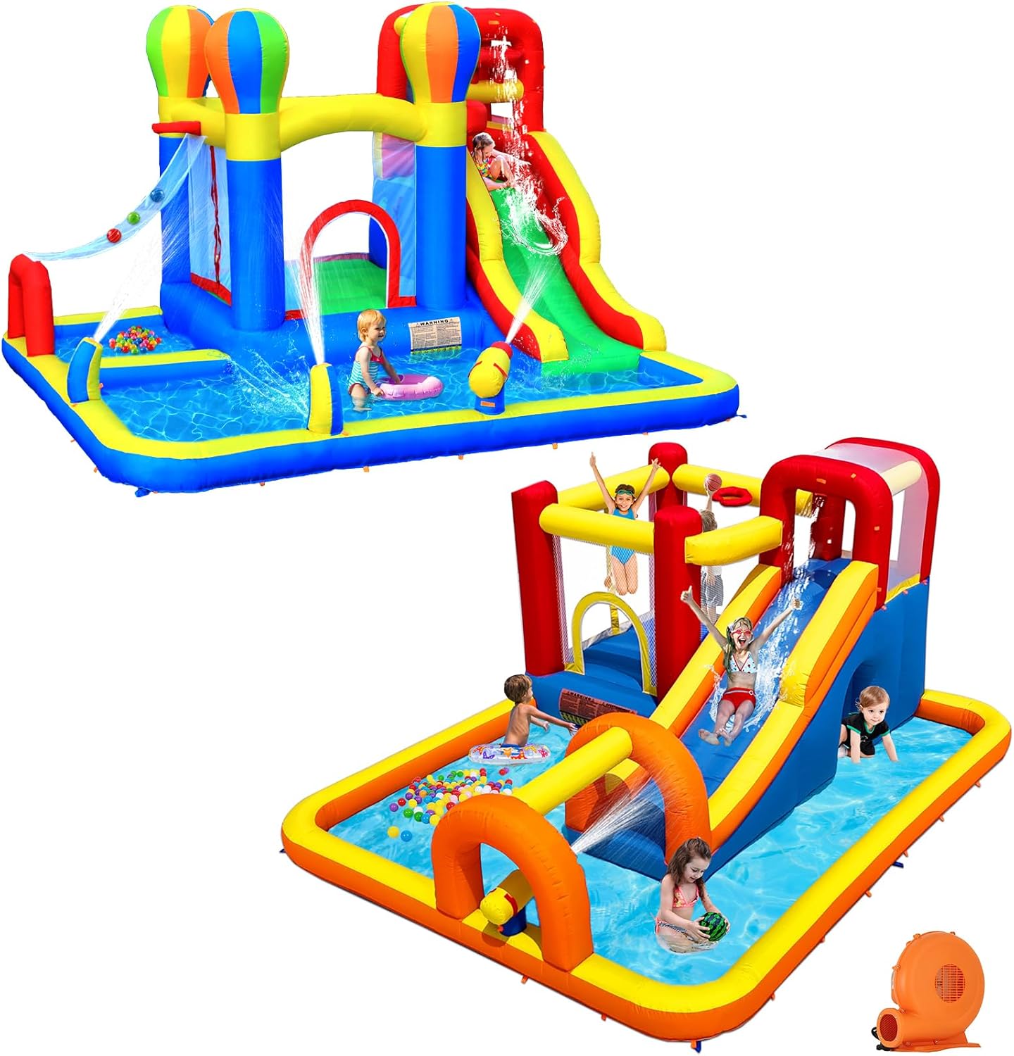 Baralir Inflatable Water Slide Bounce House Inflatable Water Park Bounce House for Big Kids