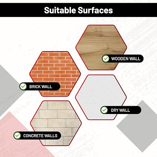 Vista 28 de Juego de 20 anclajes y tornillos autoperforantes para paneles de yeso #8 x 1-1/4 pulgadas, magníficos anclajes de pared para paneles de yeso