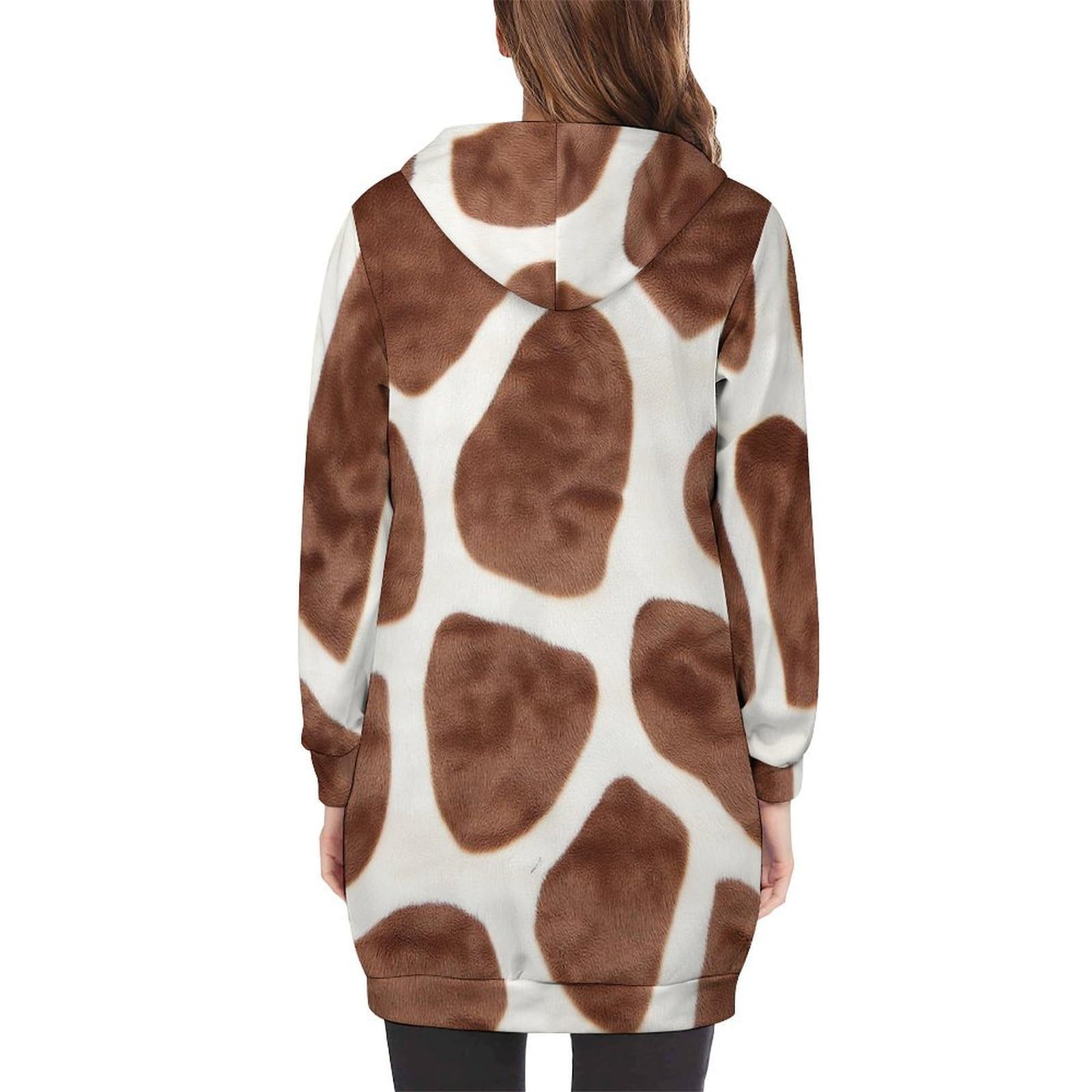 Sweat-Shirts à Capuche pour Femmes, à Pois Marron, Manches Longues, Doux, Confortables et décontractés, avec Poches