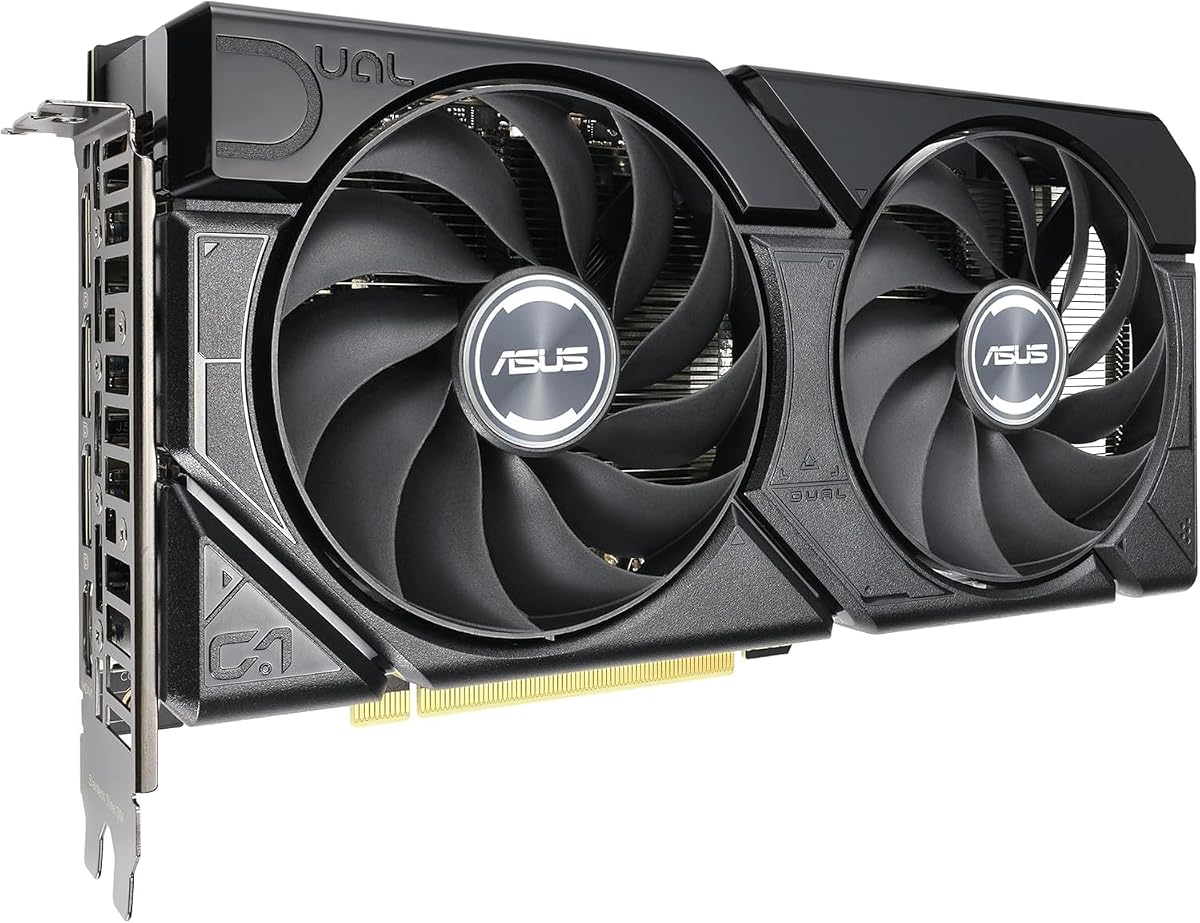 Tarjeta gráfica para juegos ASUS Dual GeForce RTX 4060 Ti 8GB GDDR6 (Nvidia GeForce RTX4060Ti DLSS 3, PCIe 4.0, 1x HDMI 2.1, 3X DisplayPort 1.4a, DUAL-RTX4060TI-8G)