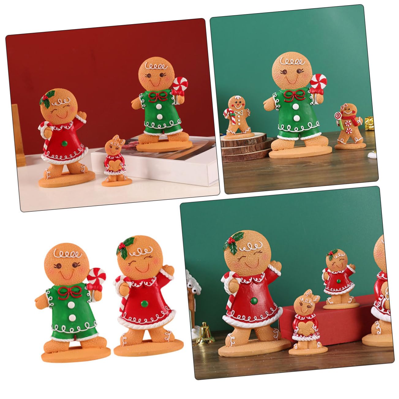 PRETYZOOM 2 Piezas Adorno De Hombre De Jengibre Navideño Adorno De Mesa para Fiesta De Navidad De Escritorio para Decoración De Ventana