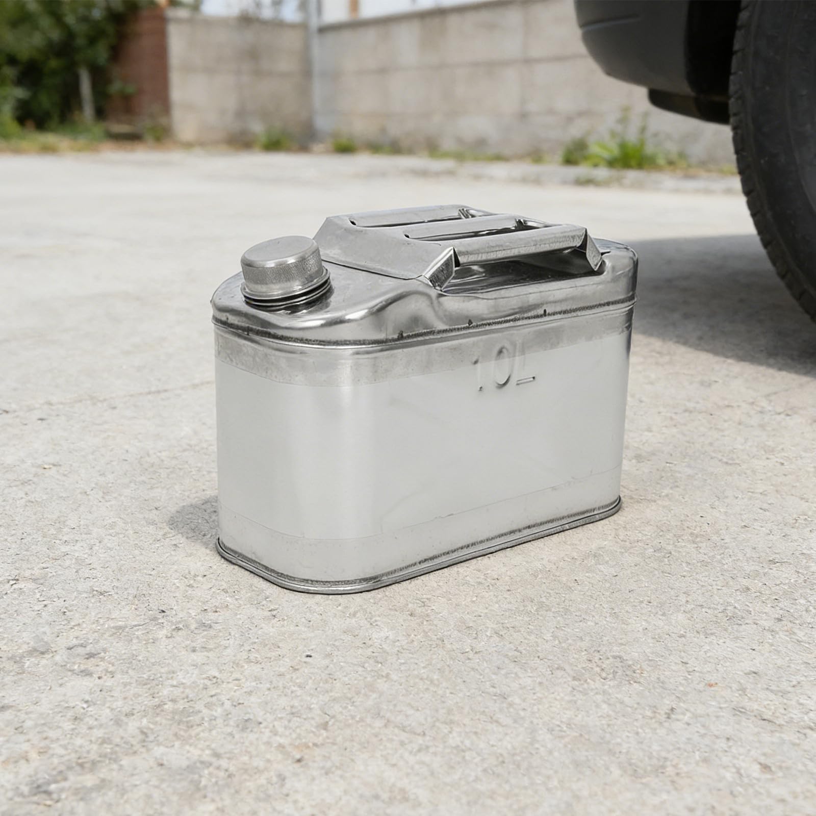 Bidón de Agua Acero Inoxidable 10l con Diseño Antifugas y Válvula de Alivio para Emergencias y Aventuras al Aire Libre