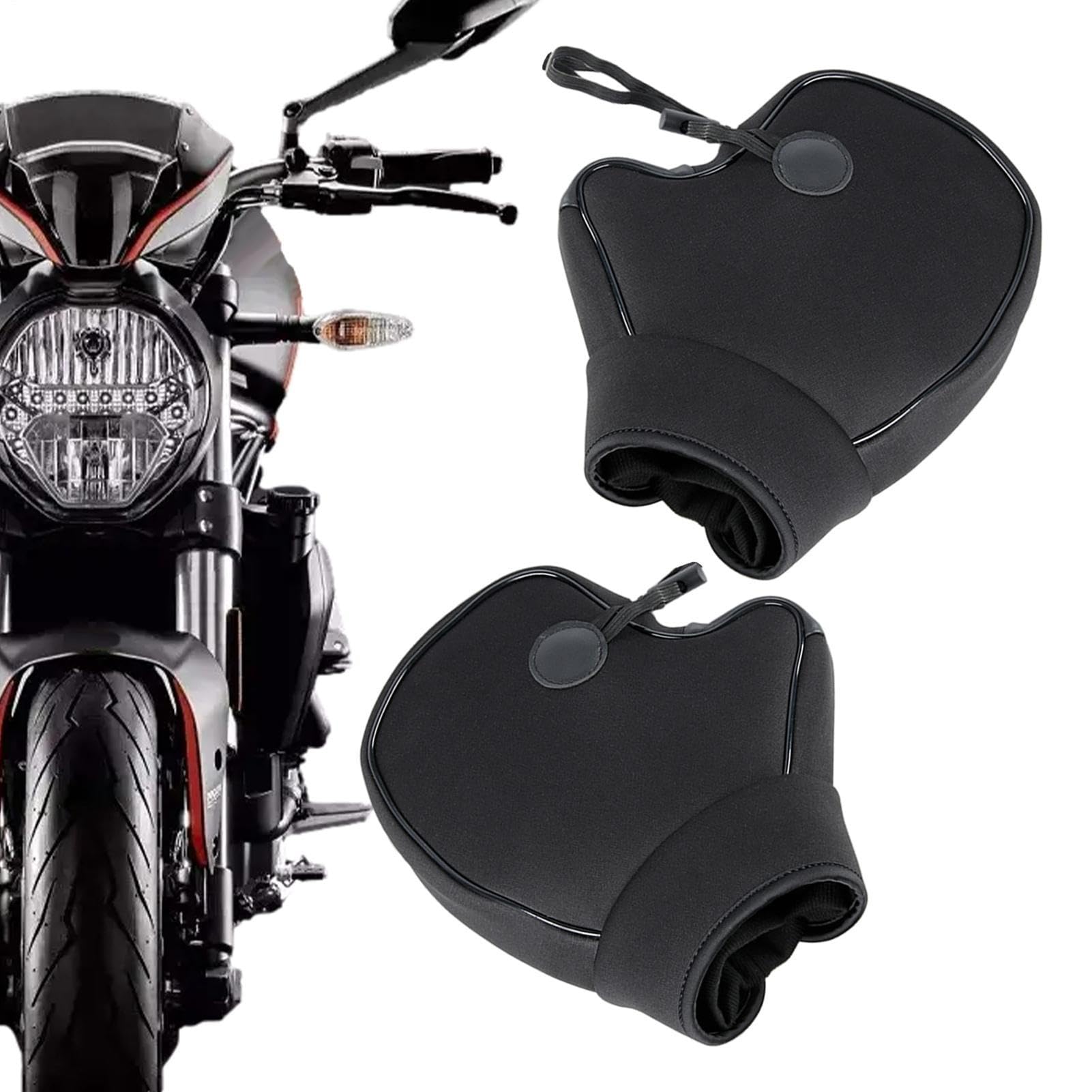 Manoplas para Manillar De Moto | Manguitos Calefactables para Manos De Moto - Mitones Térmicos para Ciclismo Y Conducción En Frío para Snowmobile ATV Bicicleta Eléctrica Y Convencional