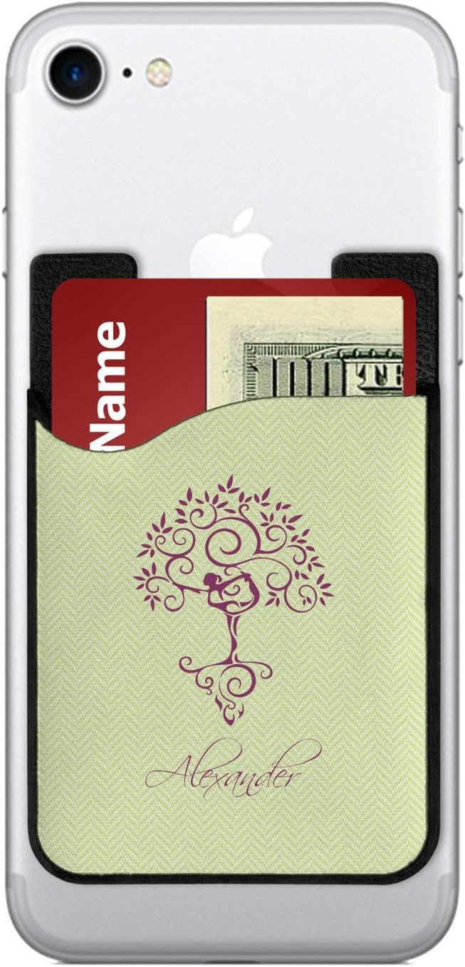YouCustomizeIt Personalized Yoga Tree 2-in-1 Cell Phone Credit Card Holder & Screen Cleaner