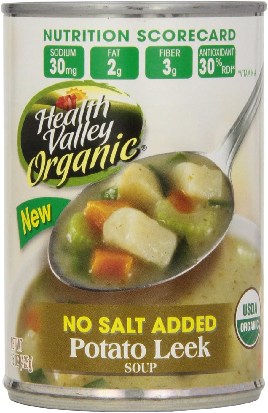 Health Valley Organic No Salt Added Soup, Potato Leek, 15 Ounce (Pack of 12)