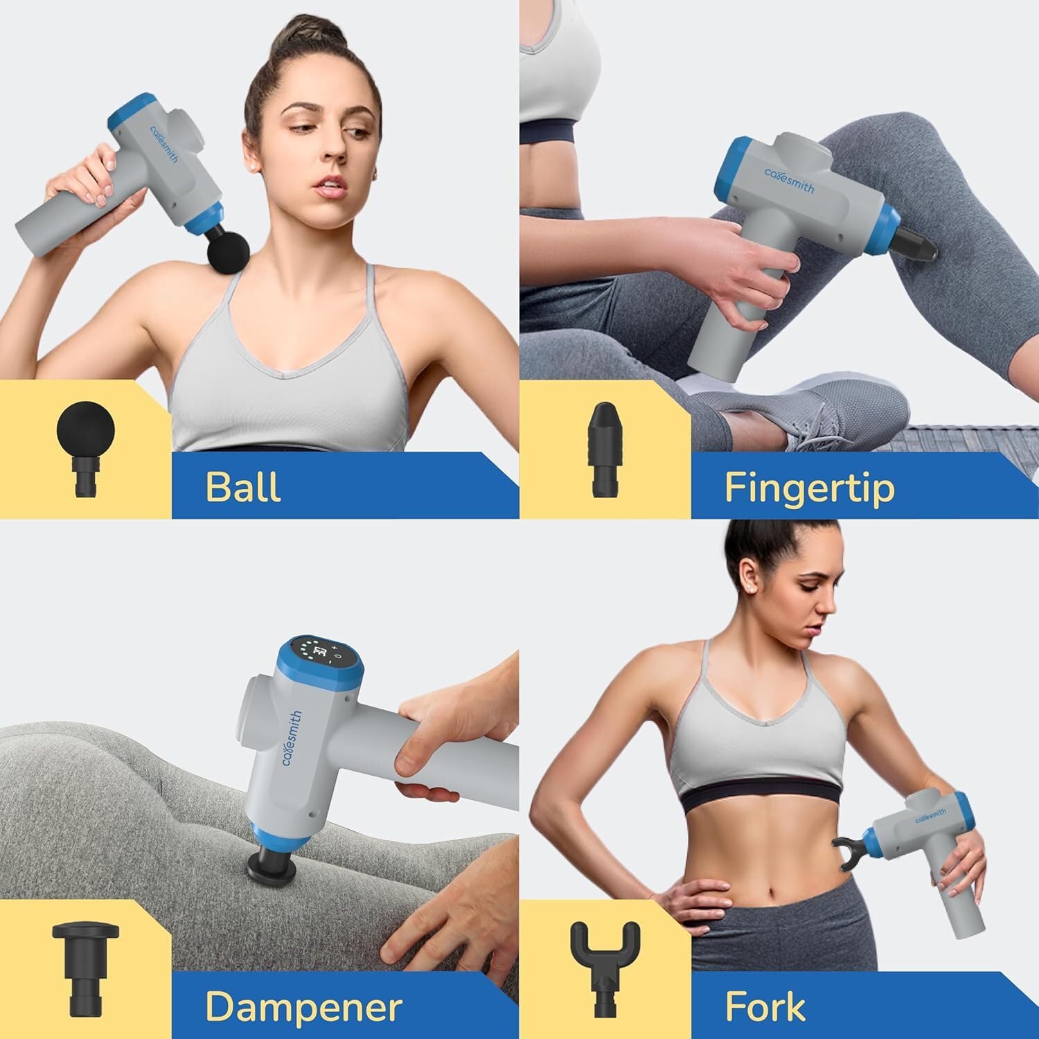 Carasmith Charge Massage Gun with Touchscreen display | True collision Machine Machine for Men and Women for Relief from Pain. 3300 strokes per minute Carasmith Charge Massage Gun with Touchscreen display | True collision Machine Machine for Men and Women for Relief from Pain. 3300 strokes per minute