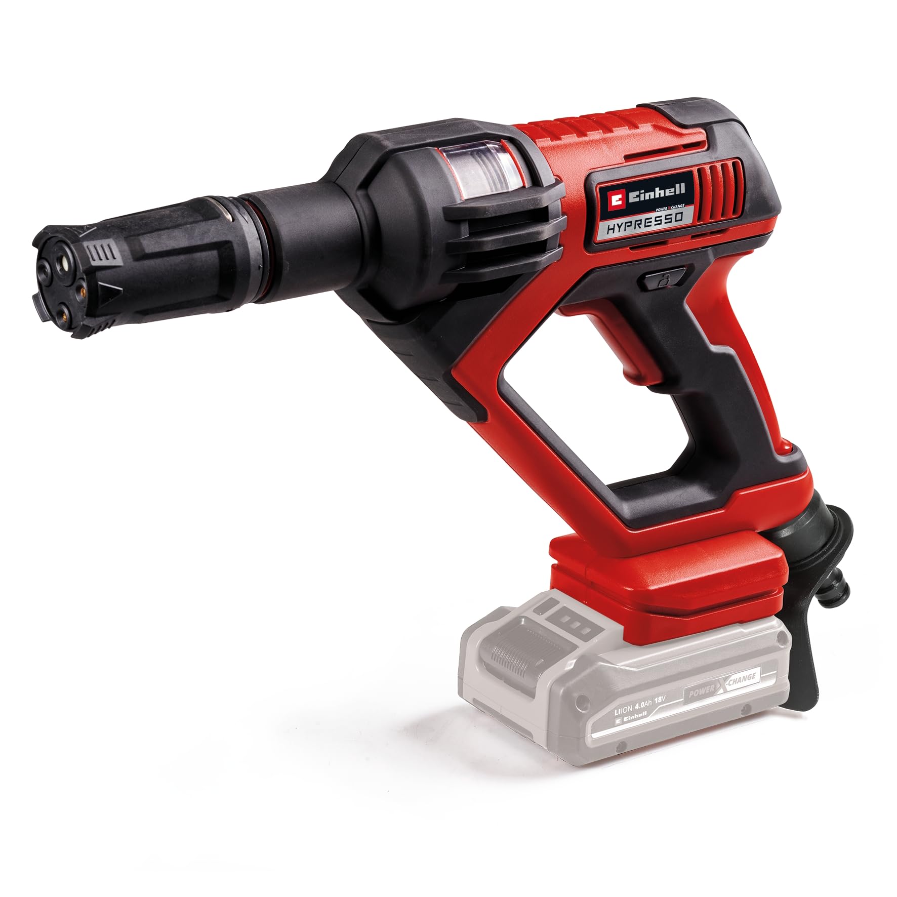 Einhell Pistolet-​Nettoyeur Moyenne Pression sans Fil HYPRESSO 18/​24-​1 Power X-​Change (18 V, 24 Bar, Nettoyage et arrosage Mobiles, débit de 240 l/​h, Accessoires Inclus, sans Batterie ni Chargeur)