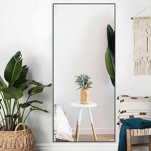 Miniatura 5 de CONGUILIAO Espejo de cuerpo completo de 71 x 28 pulgadas, espejo de cuerpo completo para colocar de pie, colgado o inclinado, espejo de piso con