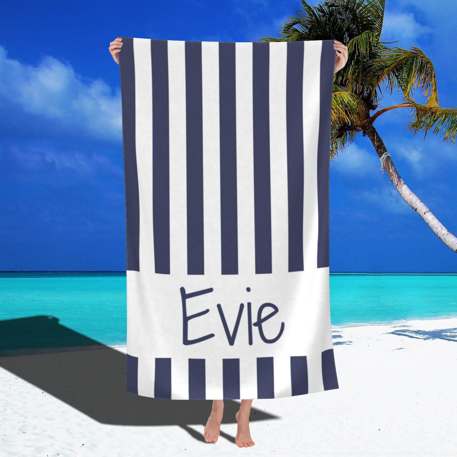 Personalized Beach Towel with Name-Personalized Beach Towels for Adults-Custom Name Beach Towel-Quick Dry Super Absorbent Sand Free Cool Beach Towel-Fashion Beach Gift for Swim/Bath/Pool-30'' x 50''