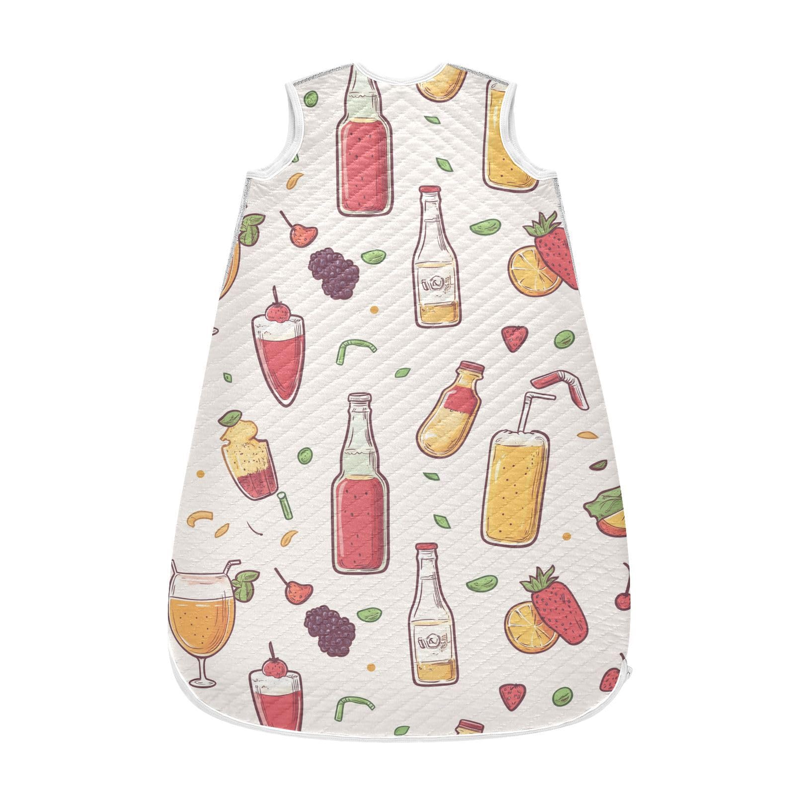 vvfelixl Strawberry Juice Baby Sleeping Bag Sleep Sack,Baby Wearable Blanket Sleep Suit for 0-6 Months