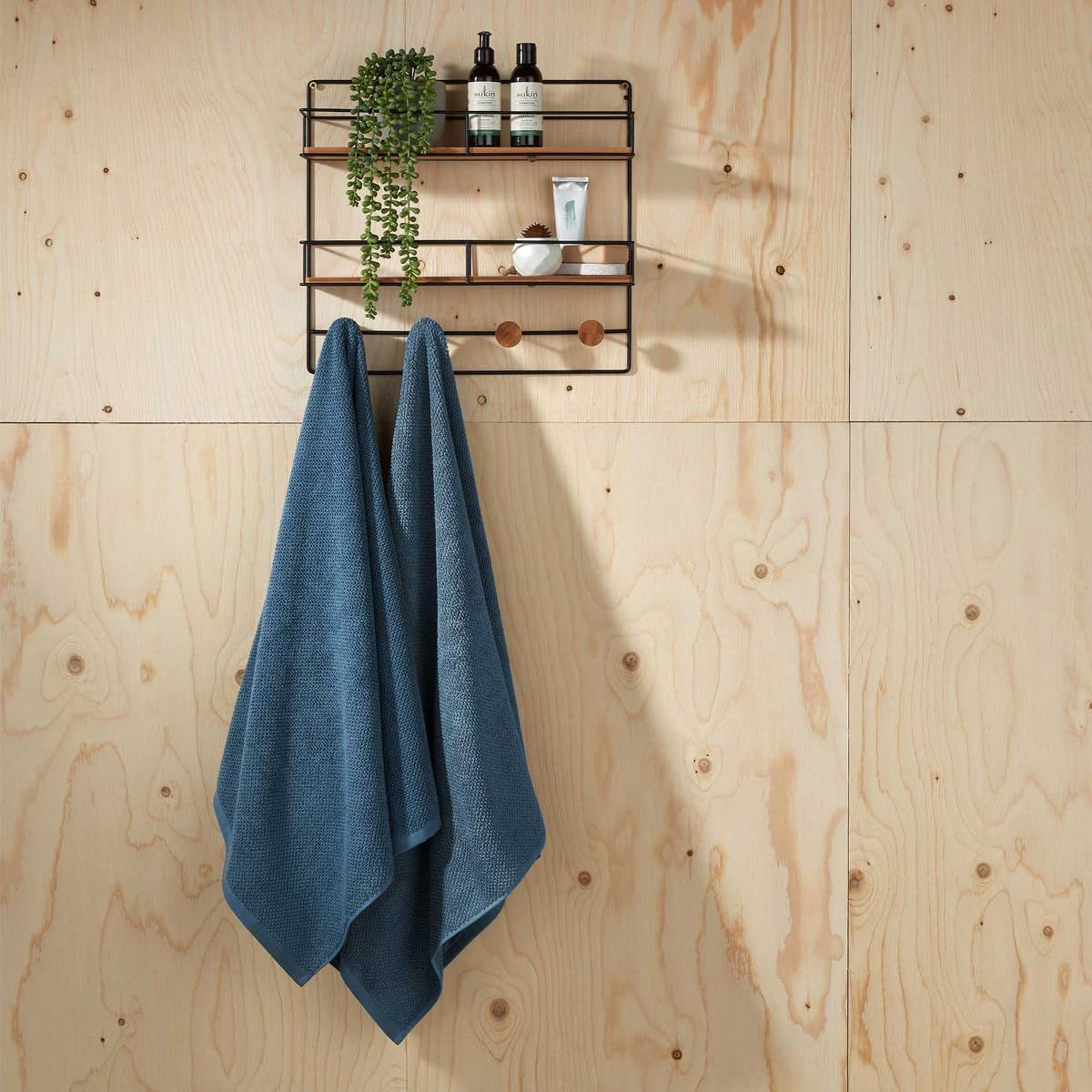 Christy Brixton 4 Piece Towel Set | Slate Blue | 100% Cotton | Ultra Soft | Super Absorbent | 600GSM | 2 Bath Towels 2 Hand Towels