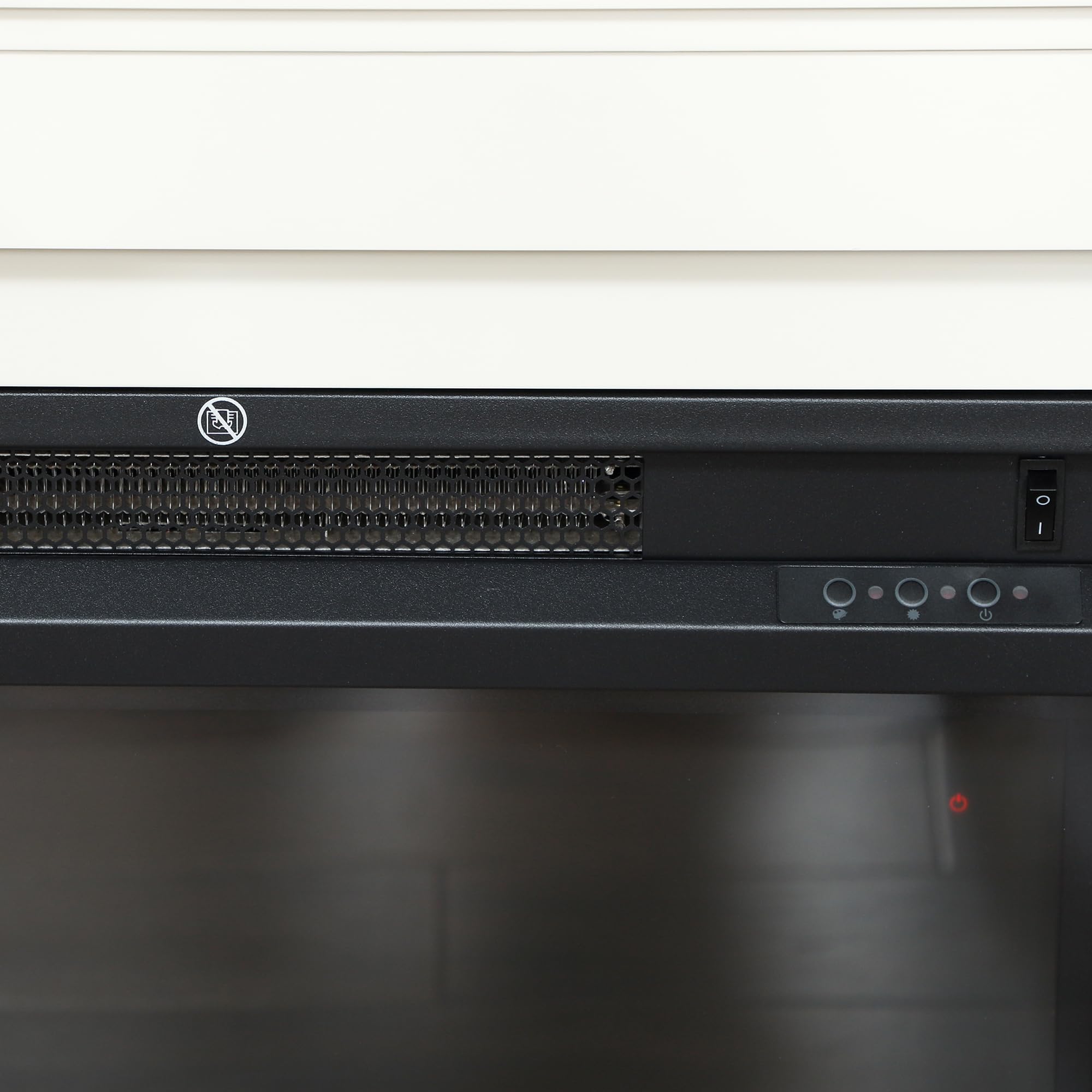 HOMCOM Camino Elettrico da Incasso Effetto Fiamma 3D 2000W 30㎡ Bianco | Realistico, Caminetto Elettrico Silenzioso, Luce 12 Colori, Termostato, Riscaldamento Regolabile, Timer, Telecomando
