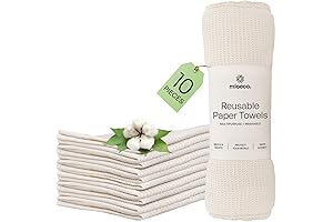 100% Organic Cotton Dish Towels: Eco-Friendly Reusable Kitchen Paper Towels
