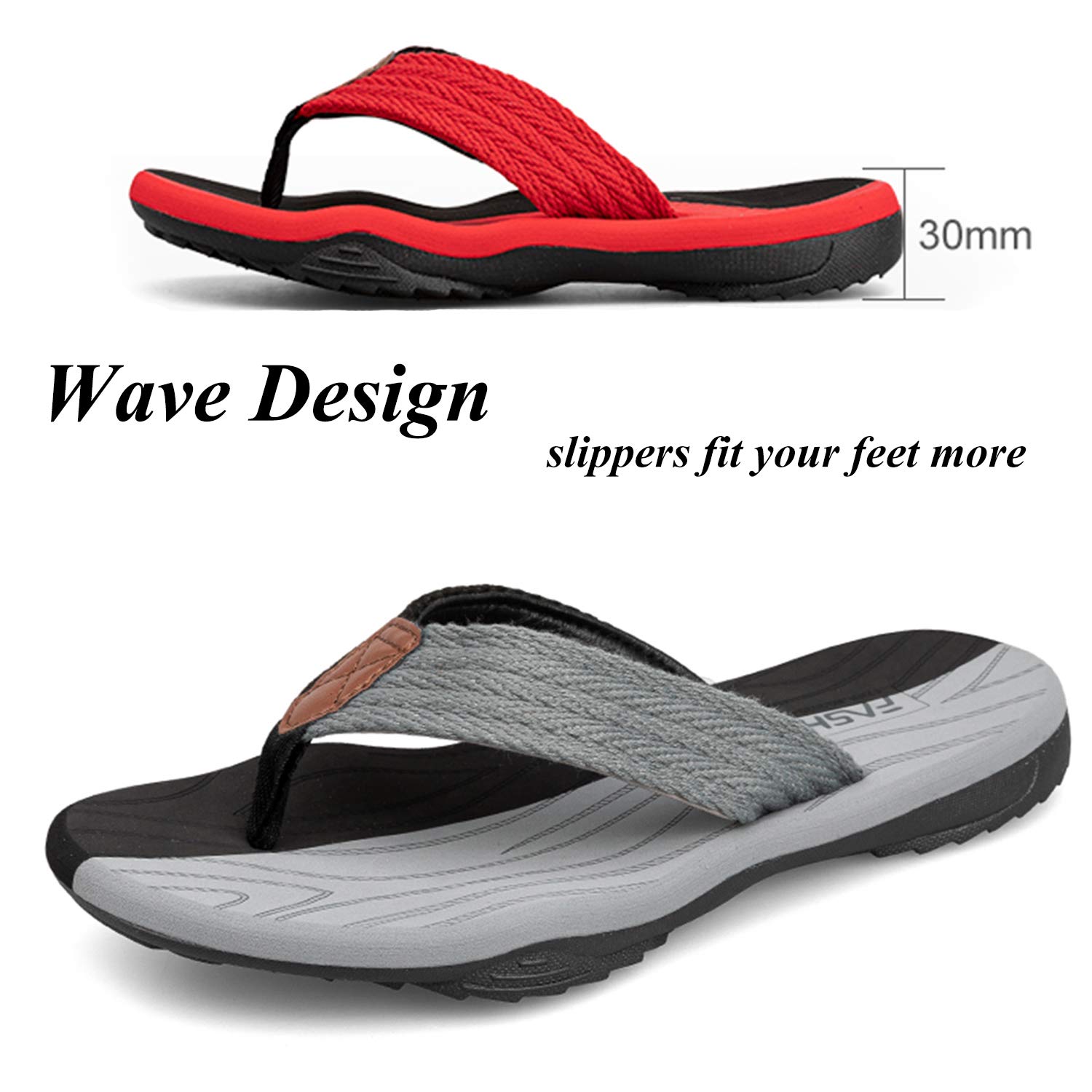 ChayChax Infradito Uomo Scarpe da Spiaggia e Piscina Sportive Beach Sandali Morbide Ciabatte Antiscivolo Pantofole con Gomma Suola