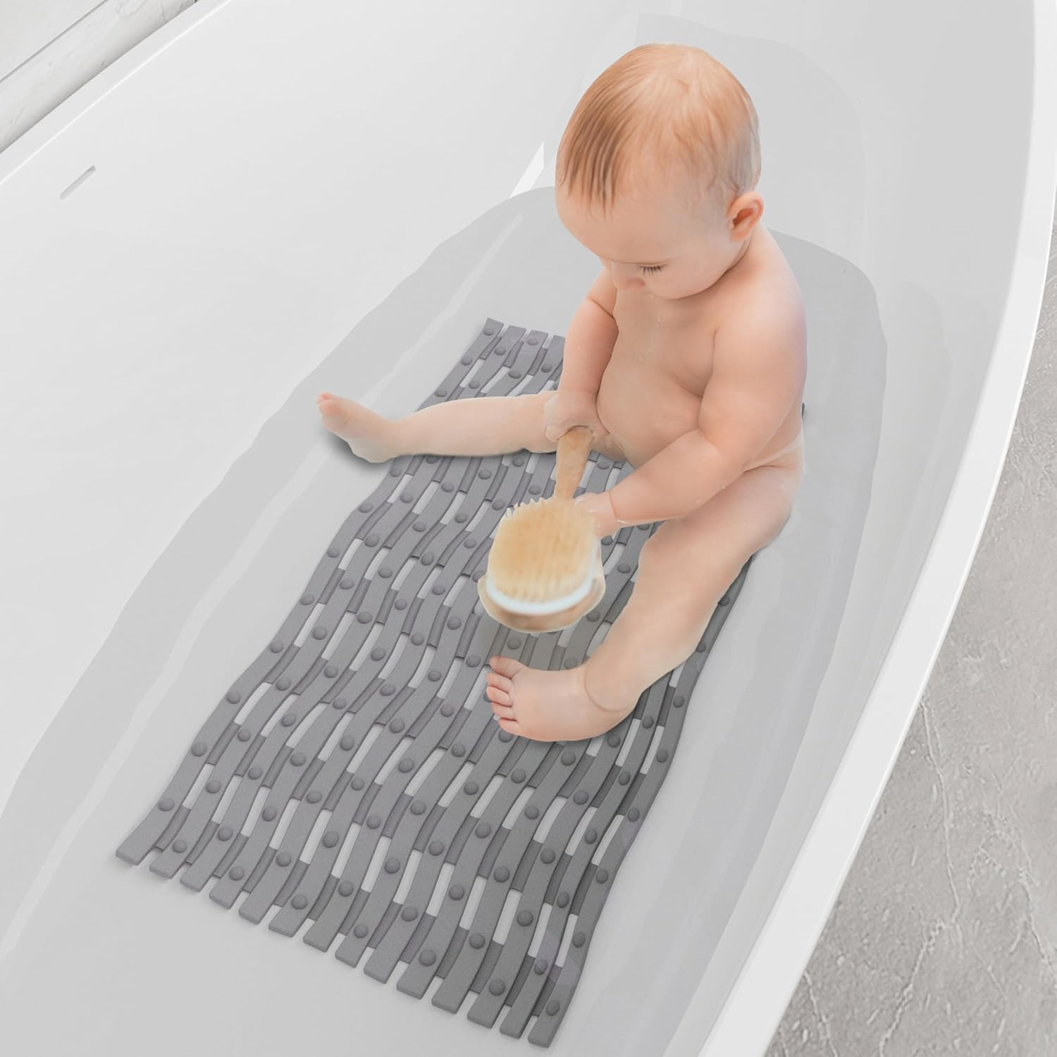 SUMLANS Foldable Non Slip Bath Mat, Bath Tub Mat Non Slip