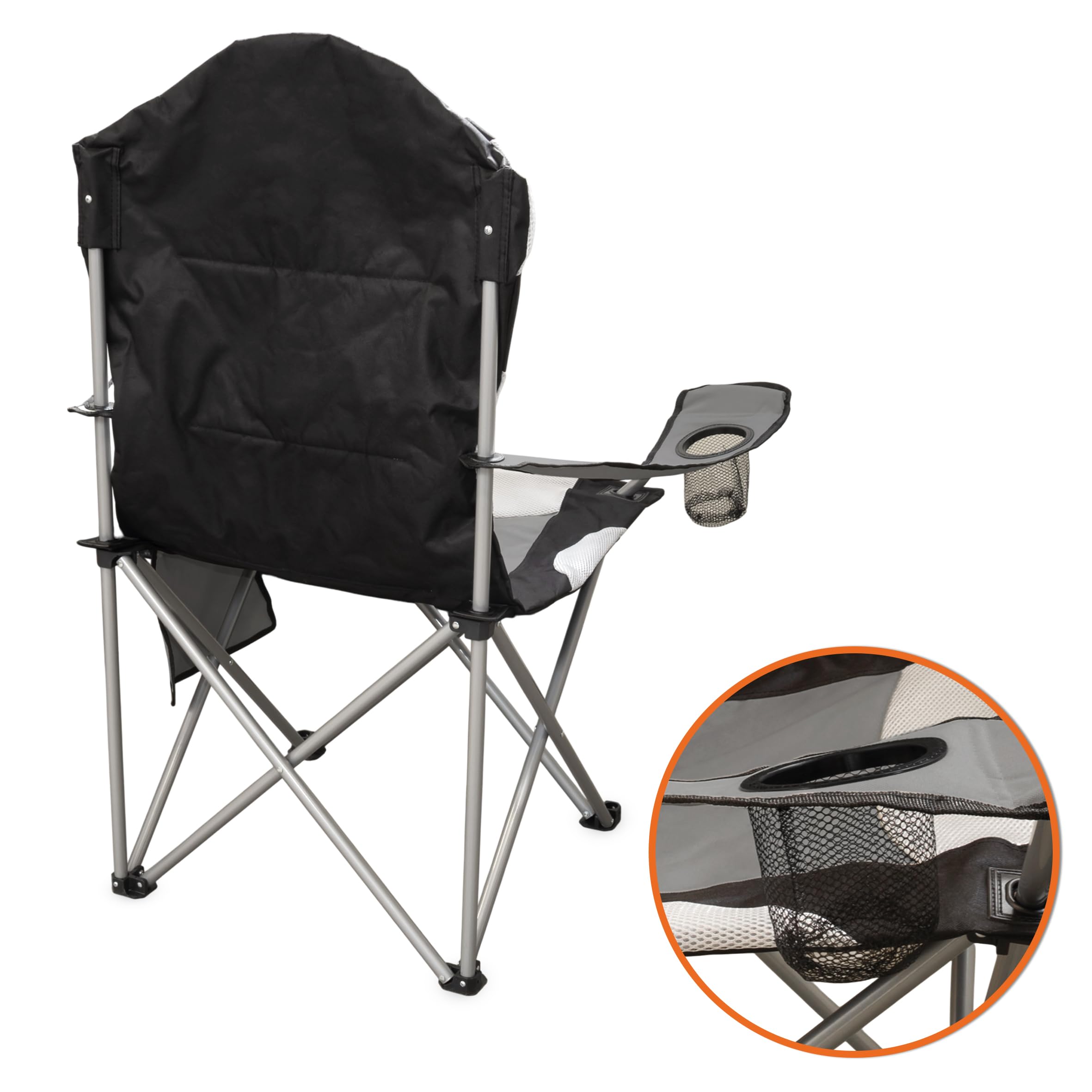Spetebo XXL Campingstuhl Deluxe bis 150 Kg belastbar - extra breit, extra bequem, extra stabil!