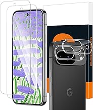 Carantee 2+2 pièces Verre Trempé pour Google Pixel 9 avec Caméra Arrière Protecteur, Bord 2.5D Ultra-Clair vitre protection pour Google Pixel 9, Haute Sensibilité Antifouling Protection écran