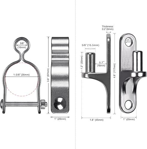 Bisagra de puerta de montaje en pared, 2 unidades, bisagra de puerta de enlace de cadena de 1-38 pulgadas para puerta de granja, bisagra de puerta