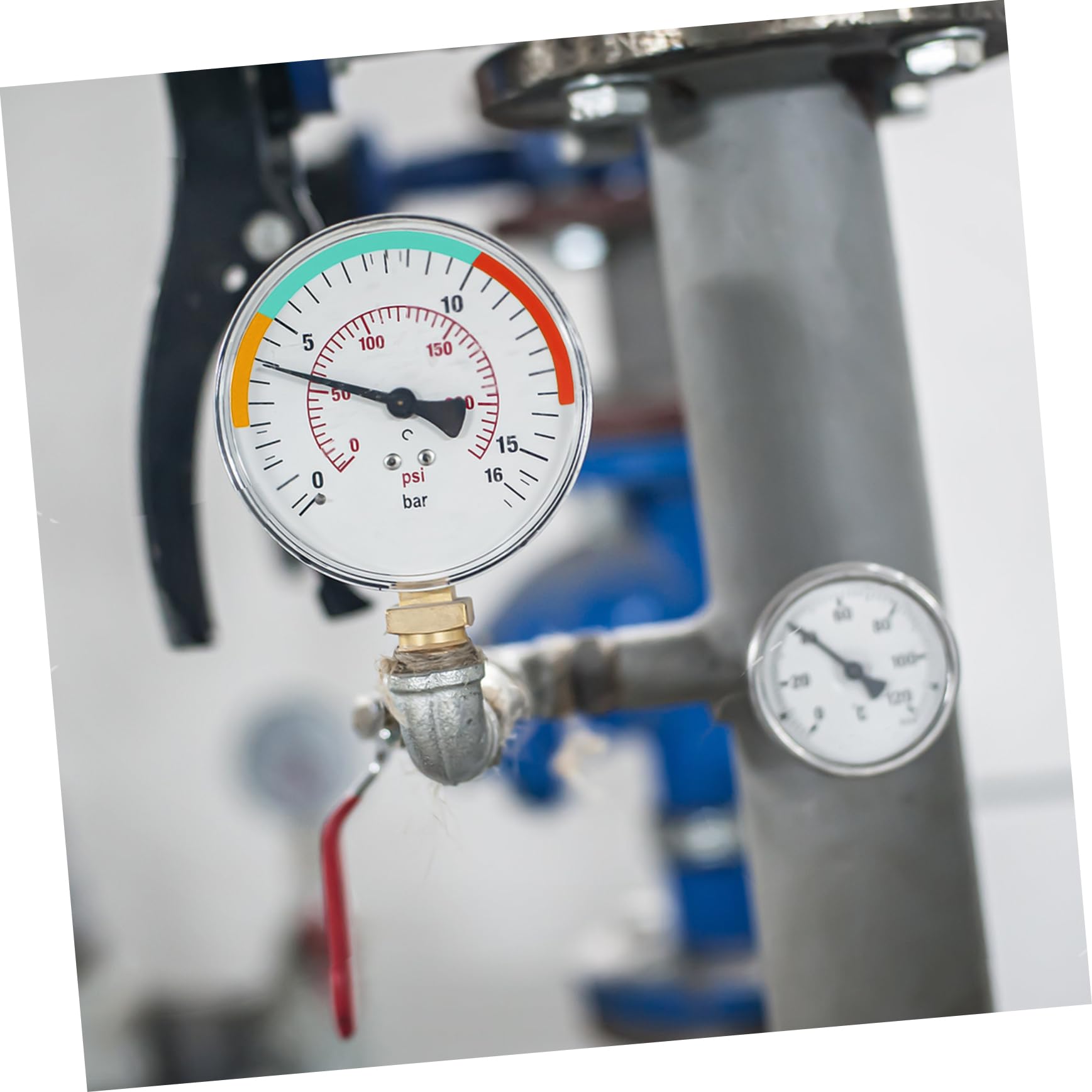 Didiseaon Pegatinas Taller Industrial Hojas Redondas Resistente Calcomanía Adhesiva Identificación Color Agua Manómetro Presión
