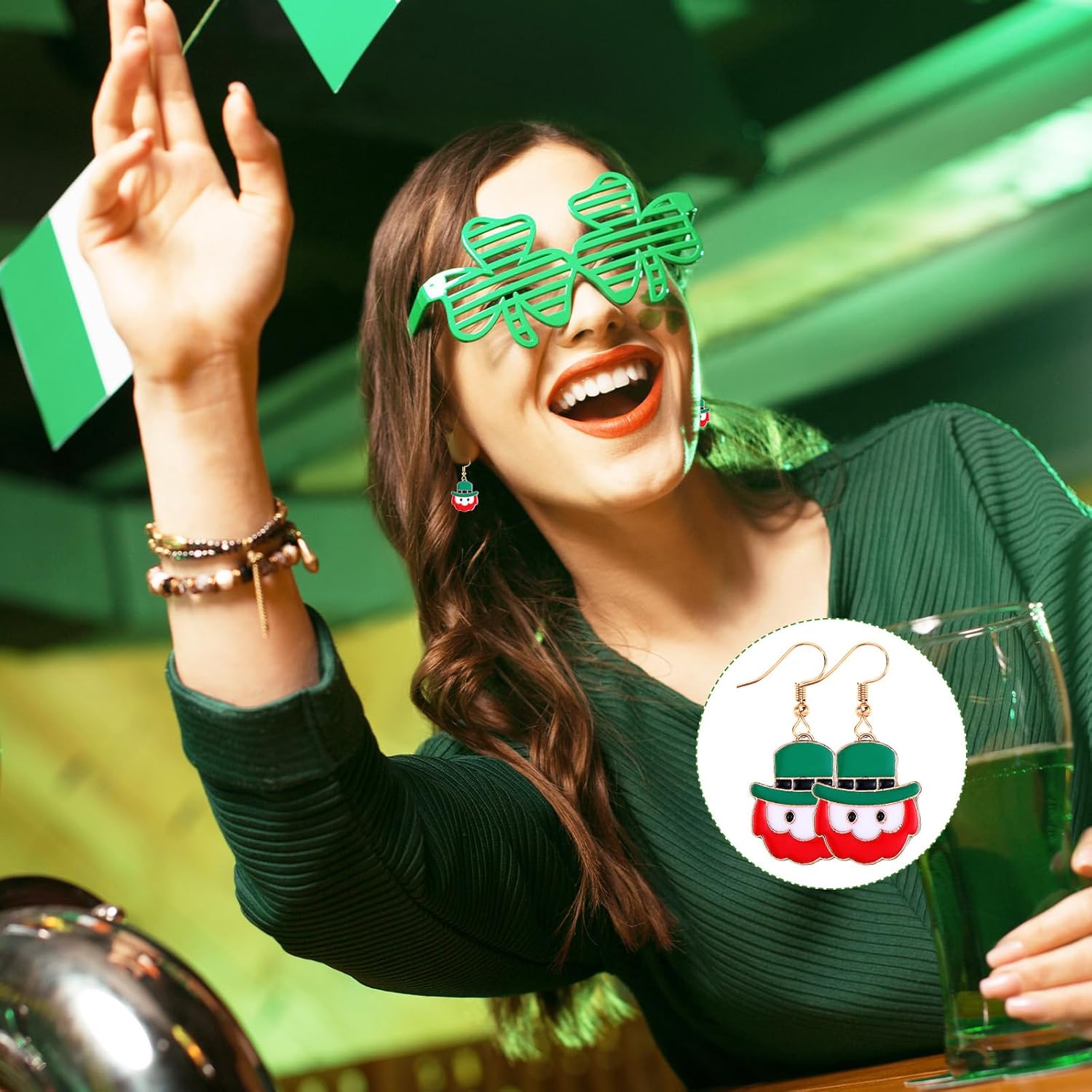 Nosiny 36 Pairs Holiday Earrings Variety Pack St. Patrick's Day Easter Gifts for Women Teacher Party Favors - Image 3