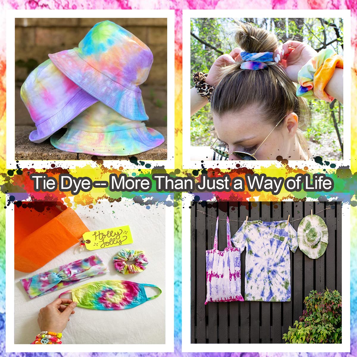 Batik-Kit, 32 Farben zum Färben von Stoff und Kleidung, kreative Bastelspiele Tie Dye Kit, Aktivitäten für Kinder und Erwachsene