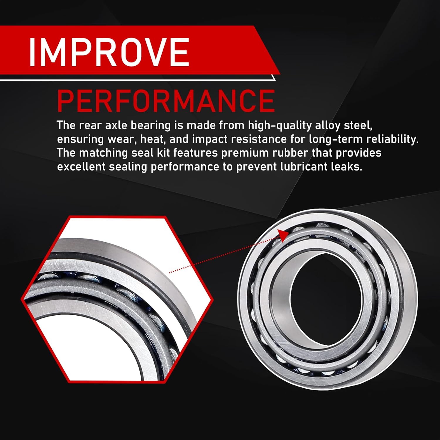 Rear Axle Bearing and Seal Kit Compatible with 2007-2017 Jeep Wrangler JK/JKU Axle Shaft Seal Retainer Replaces 68008523AA 68003270AA 83503077 68499023AA