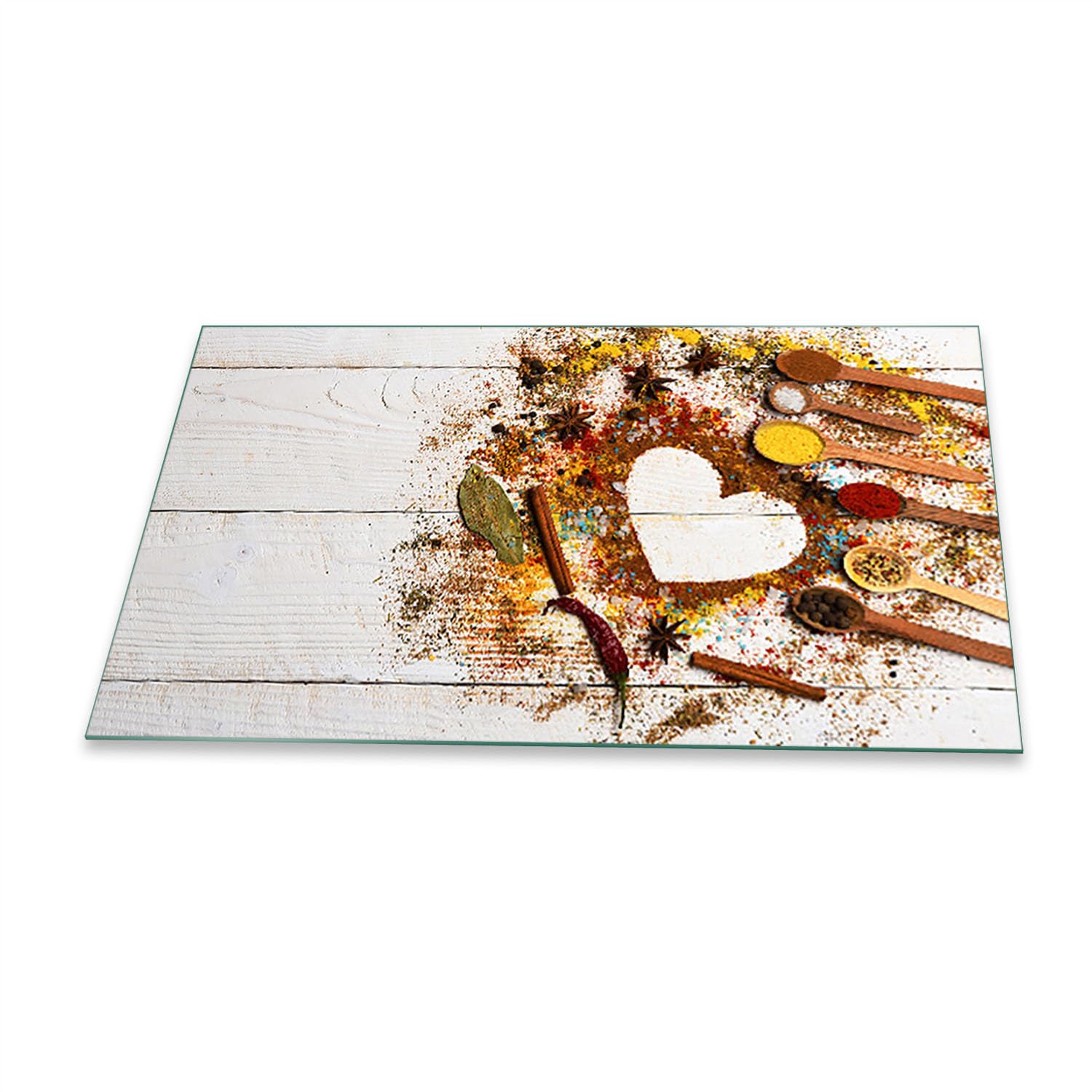decorwelt | para cubrir la vitrocerámica 90 x 52 cm 1 piezas madera multicolor Cubiertas salpicaduras Cristal protector Deko eléctrico Horno Cocina de inducción tablero de cristal tabla de cortar