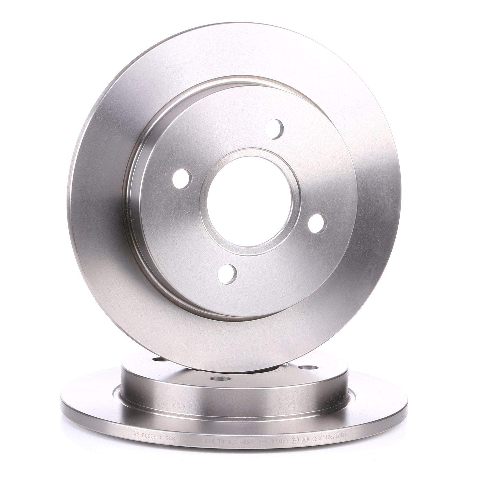 BOSCH 0 986 478 344, 2 szt Tarcze Hamulcowe tył 252,7mm