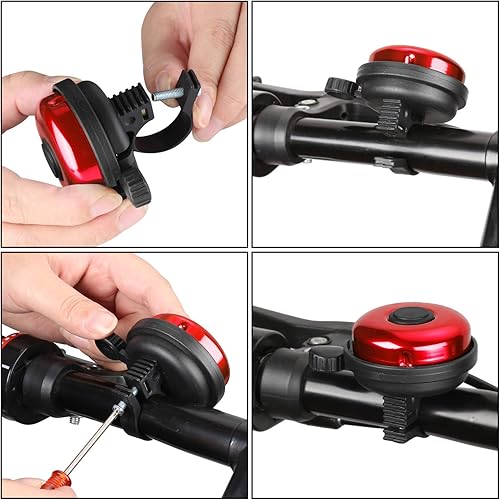 Miniatura 4 de Accmor Campana de bicicleta clásica, campana de bicicleta de aluminio, sonido nítido y claro para bicicleta para adultos y niños