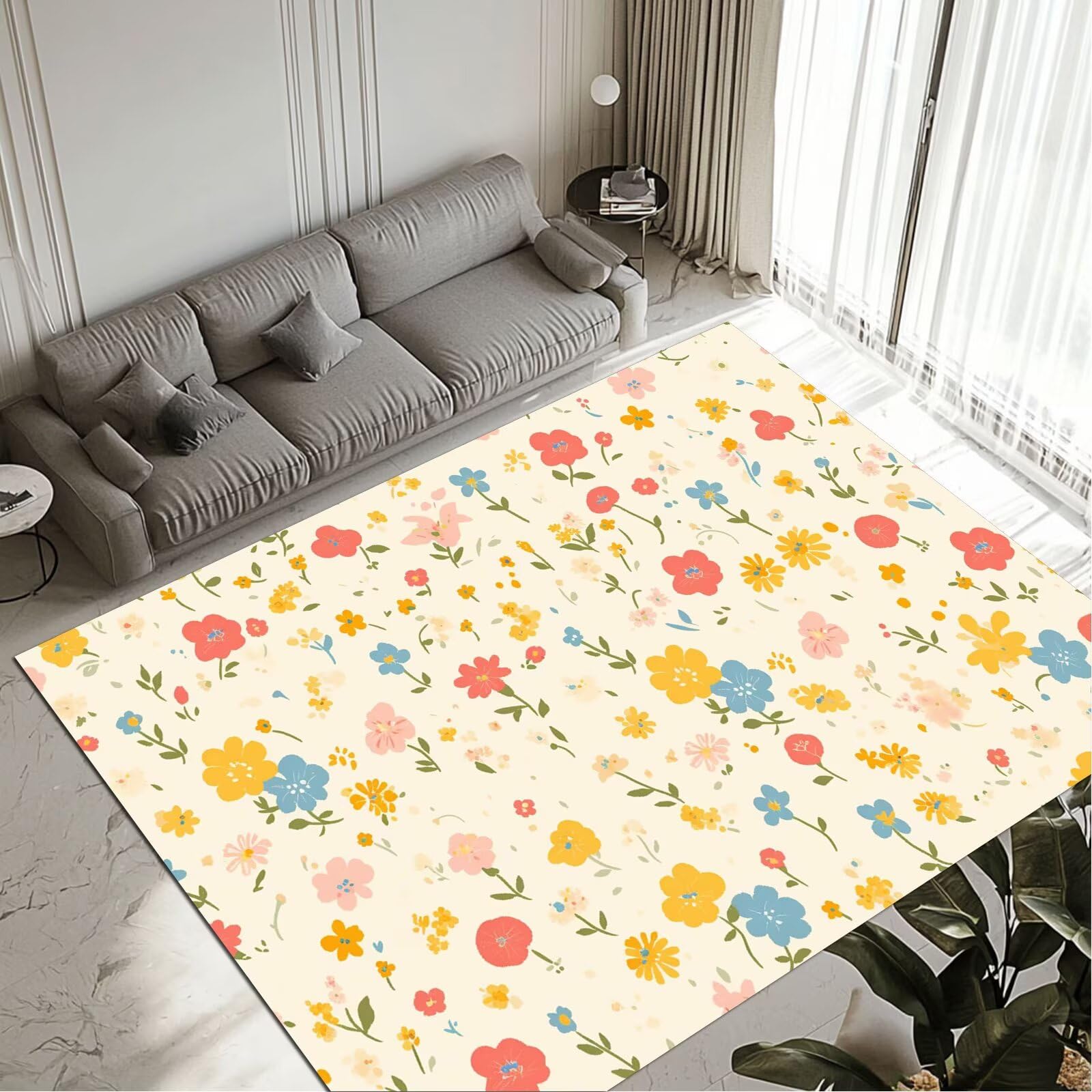 Grand tapis de salon style cartoon pour chambre et cuisine