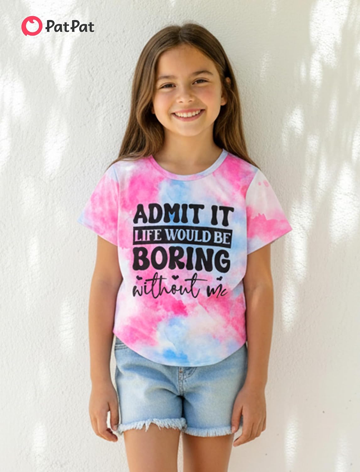 PATPAT Girls Crewneck Short Sleeve Graphic Tees Animal Print Shirts Cute Summer Outfits 5-12 Years