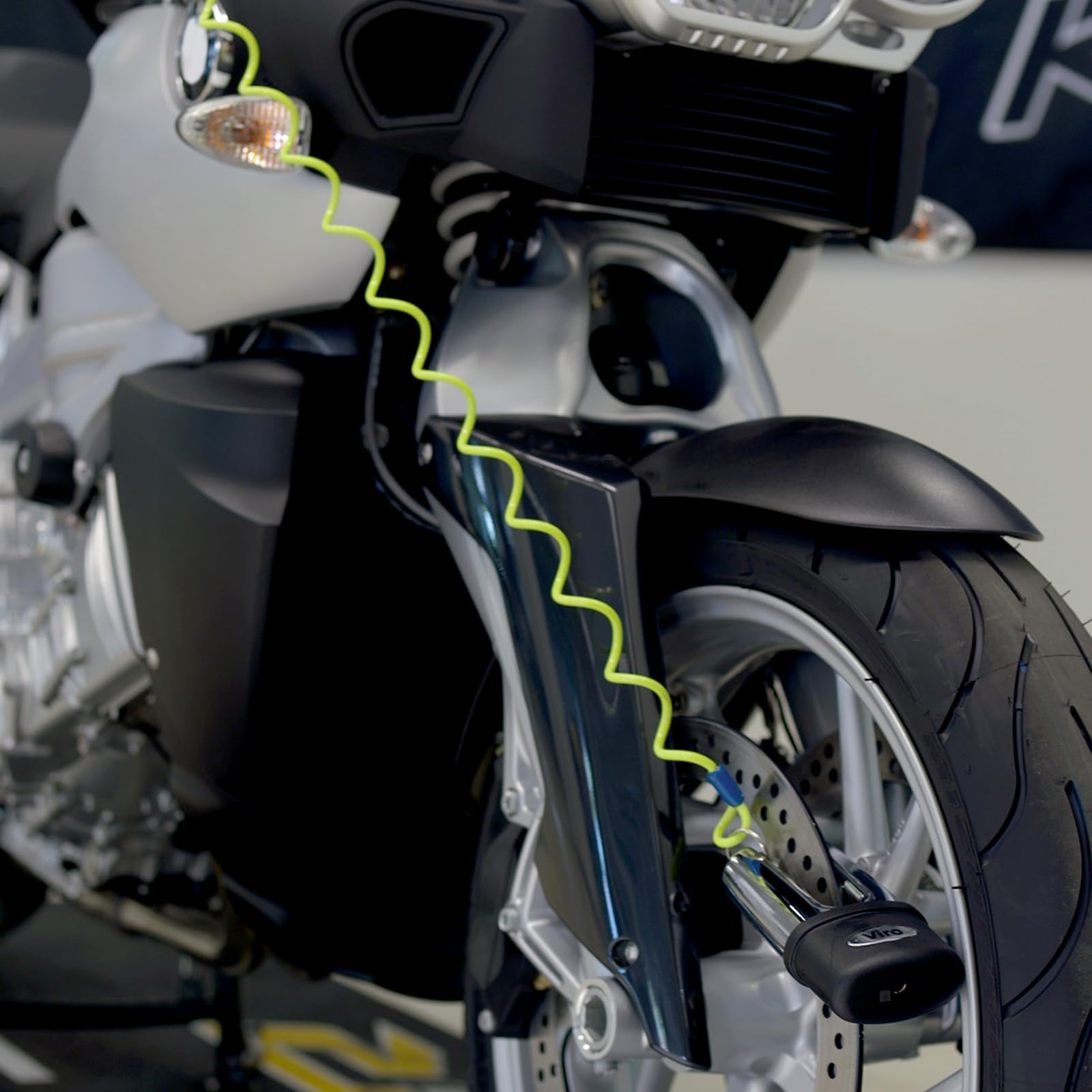 Viro | Extreme, Bloccadisco Moto e Scooter, Blindato con Diametro Asta 11 mm, Finitura Cromata, Chiusura a Sfere