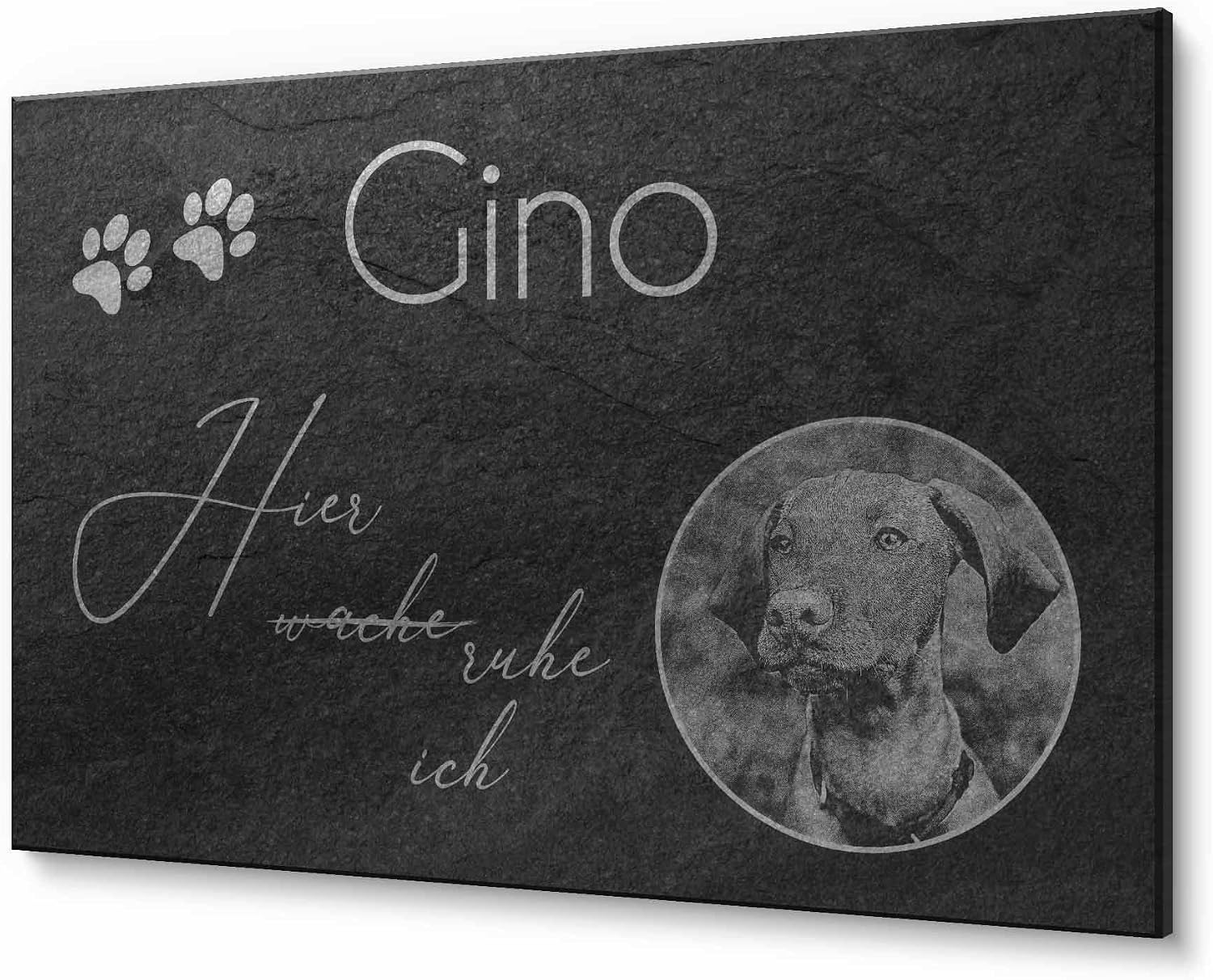 mtb more energy Gedenktafel Grabstein aus Schiefer mit Gravur - wähle passende Motive und Schriftarten - Naturform (33 x 22 cm) - Grabplatte mtb more energy Gedenktafel Grabstein aus Schiefer mit Gravur - wähle passende Motive und Schriftarten - Naturform (33 x 22 cm) - Grabplatte