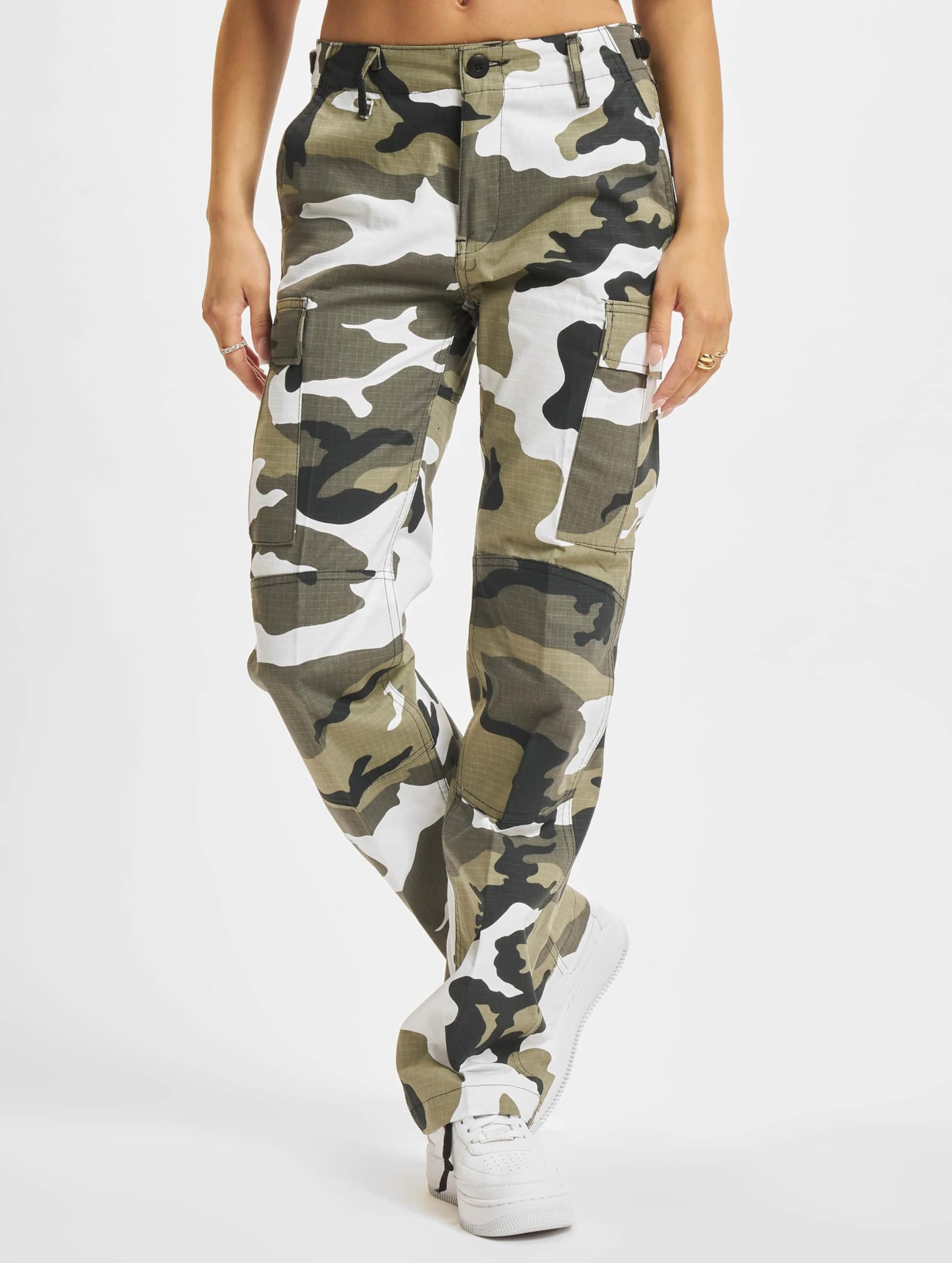 Brandit Pantalon Indéchirable BDU Femme Pantalon Cargo Noir Cargo