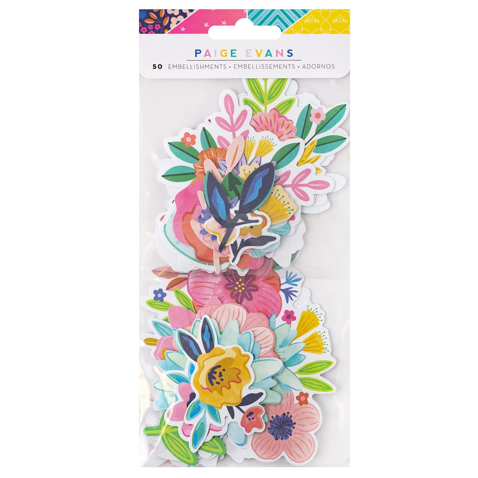 American Crafts Floral Paige Evans Blooming Wild Ephemera Cardstock Die-Cuts