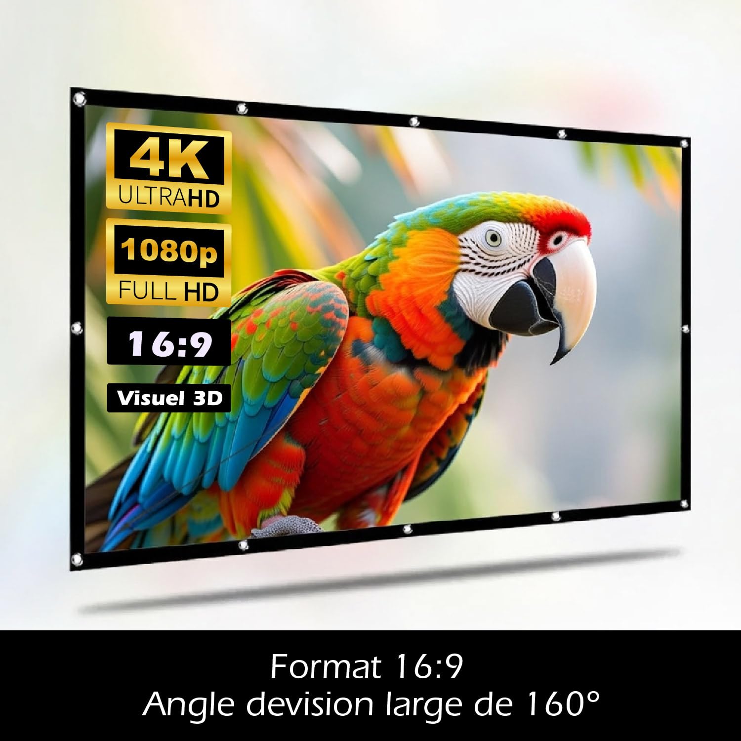 KYF Kit Cinéma Portable – Vidéoprojecteur Android Rechargeable + Mur d'Enceintes Bluetooth + Écran 100"