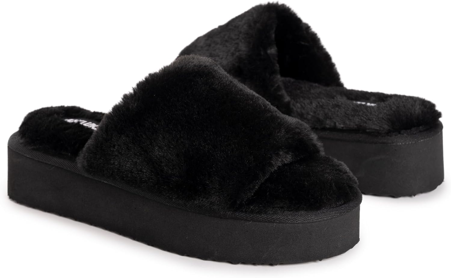 MUK LUKS レディース プラットフォーム スライドスリッパ