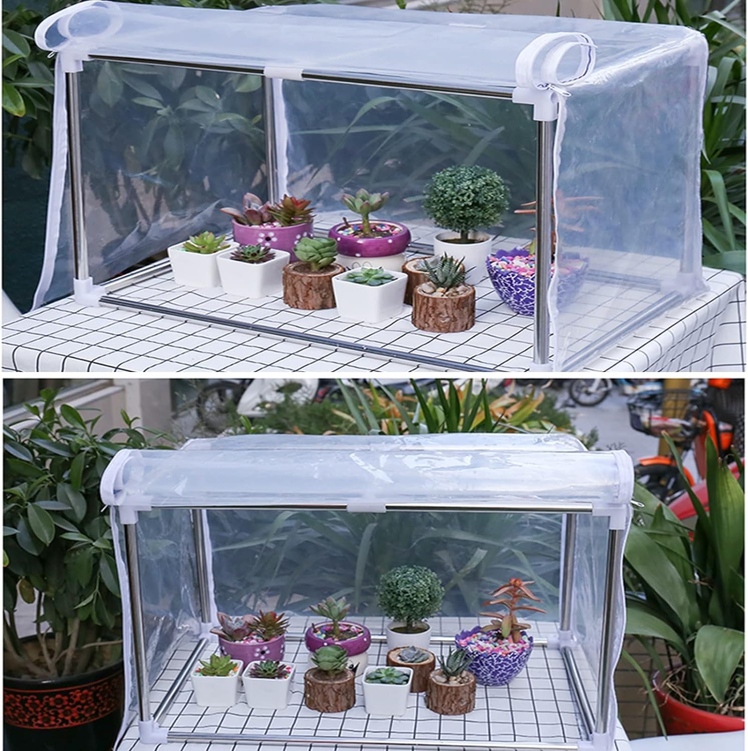Amazon.co.jp: ビニールハウス ミニ温室 PVC ガーデン温室 小型温室