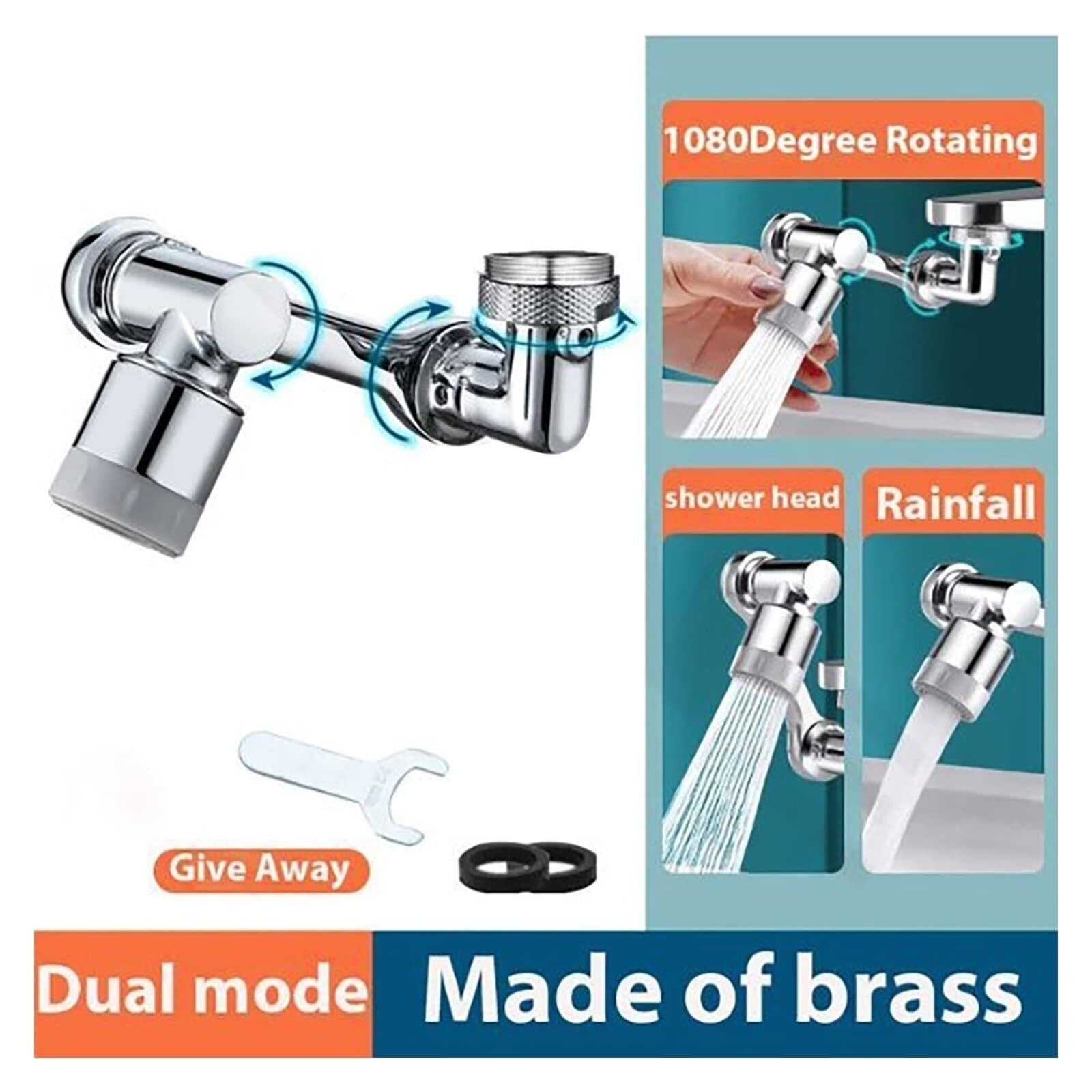 Aeratori per Rubinetto Lavello Cucina Bagno Rubinetto Girevole Aeratore per Lavandino Filtro Antispruzzo Universale Prolunga