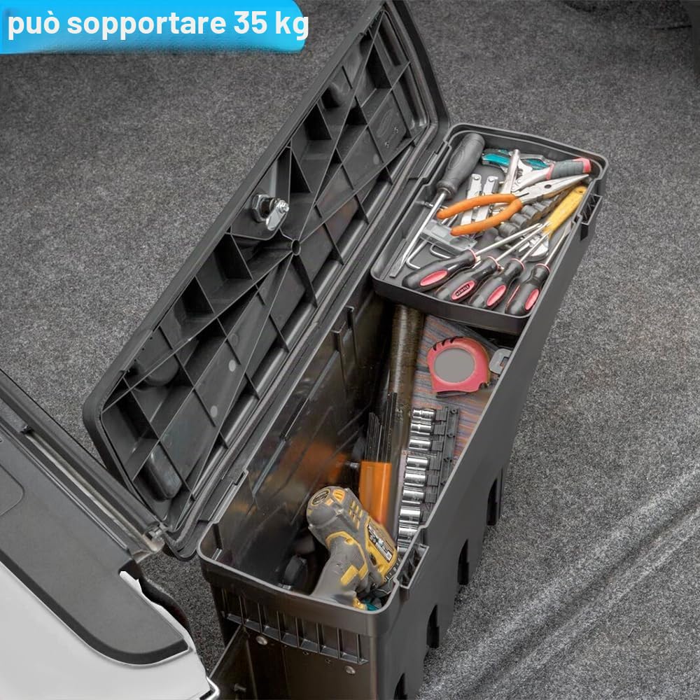 Cassetta degli attrezzi per Ford Ranger 2023 2024 2025 T9 Pickup universale bagagliaio letto organizer accessori 180° Swing Case (lato sinistro)