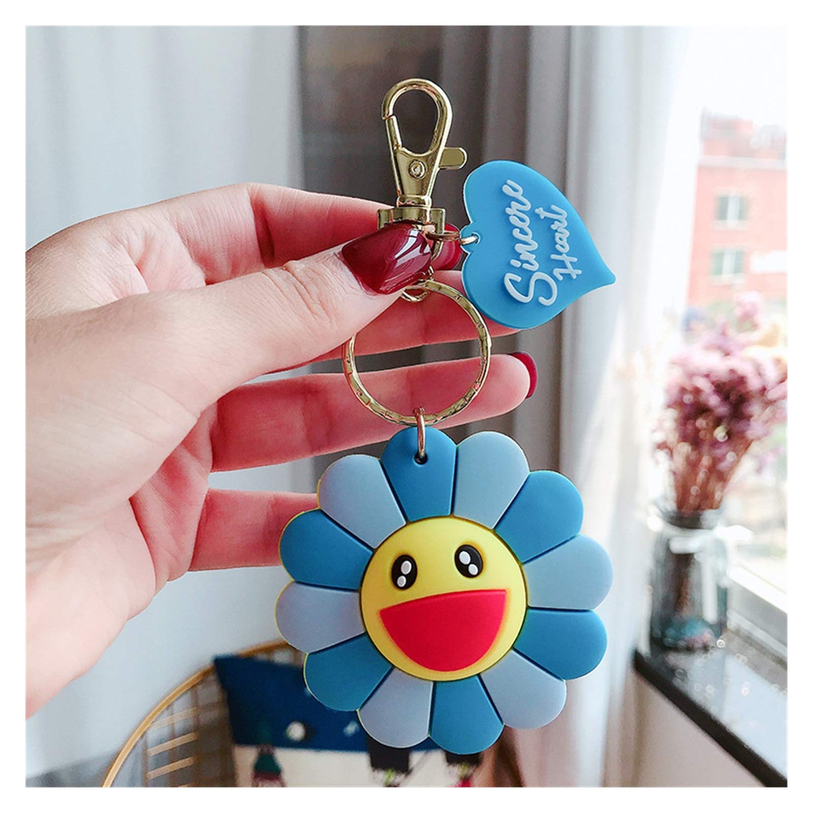 Amazon.co.jp: かわいいキーホルダー 新しい豪華なひまわり