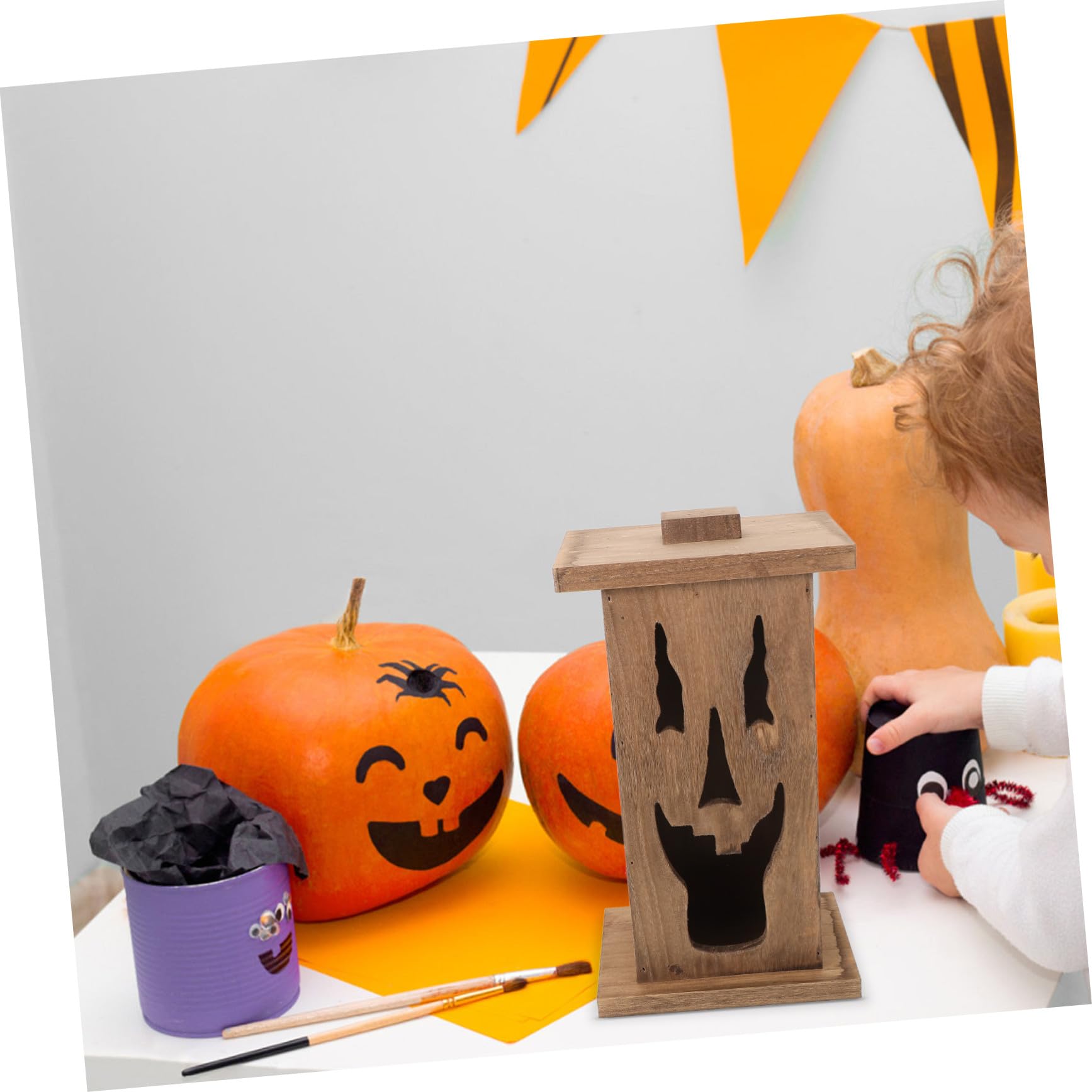 Homoyoyo Halloween-Dekoration Geisterstatue aus Holz Geisterdekoration Gartenparty Landschaftsdeko Gartendeko Halloween-außendekoration Geisterschmuck für Halloween-Partys