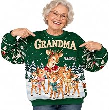 Wrappiness Personalized Snowman Grandma Sweatshirt - Custom All Over Print Sweatshirt for Nana, Cozy And Festive for Family