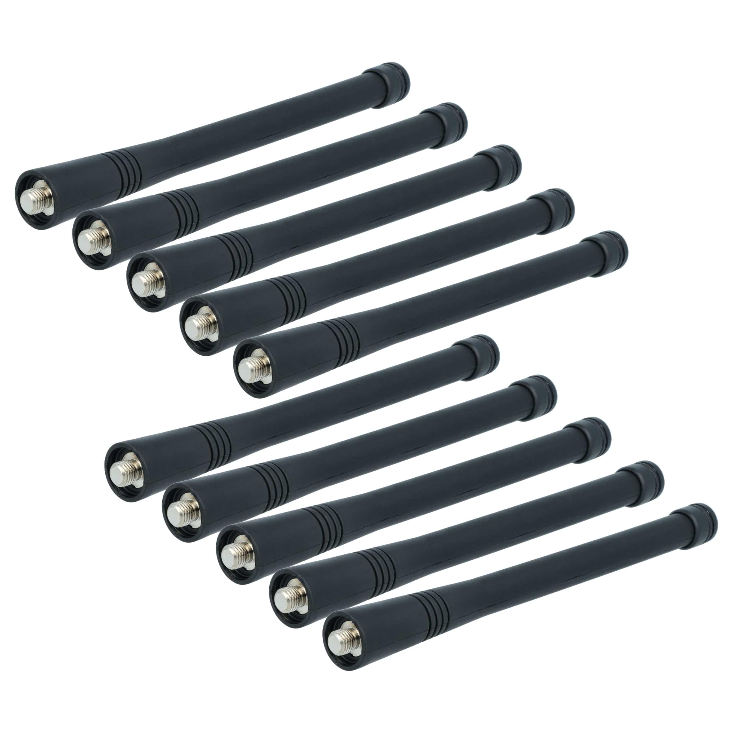 vhbw 10x antena kompatybilna z Motorola HT1550, HT50, HT750, HT1550XLS, HT1250-LS+, P10, P100, HT1250-LS, HT600 radiotelefon - 15,1 cm czarny