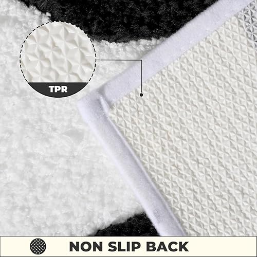 Miniatura 5 de Loismood Bonita alfombra de baño de spa súper absorbente de agua y ultra esponjosa, lavable a máquina, alfombra de baño para baño, sala de estar y