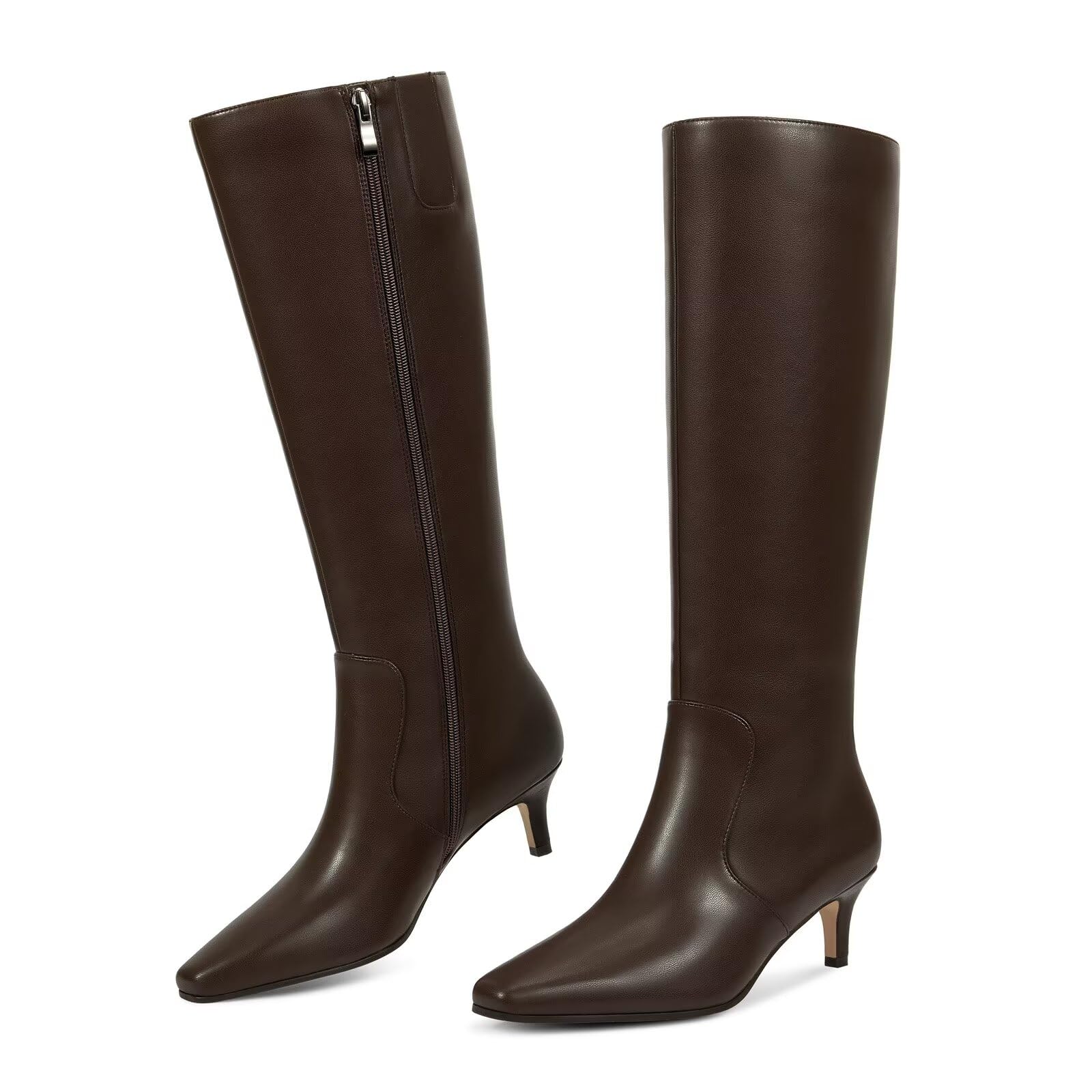 wetkiss Women Snakeskin Booties, Ankle Boots Slip on for Ladies, Snake Print Boots Chunky Block Mid Heels Fashion Shoes