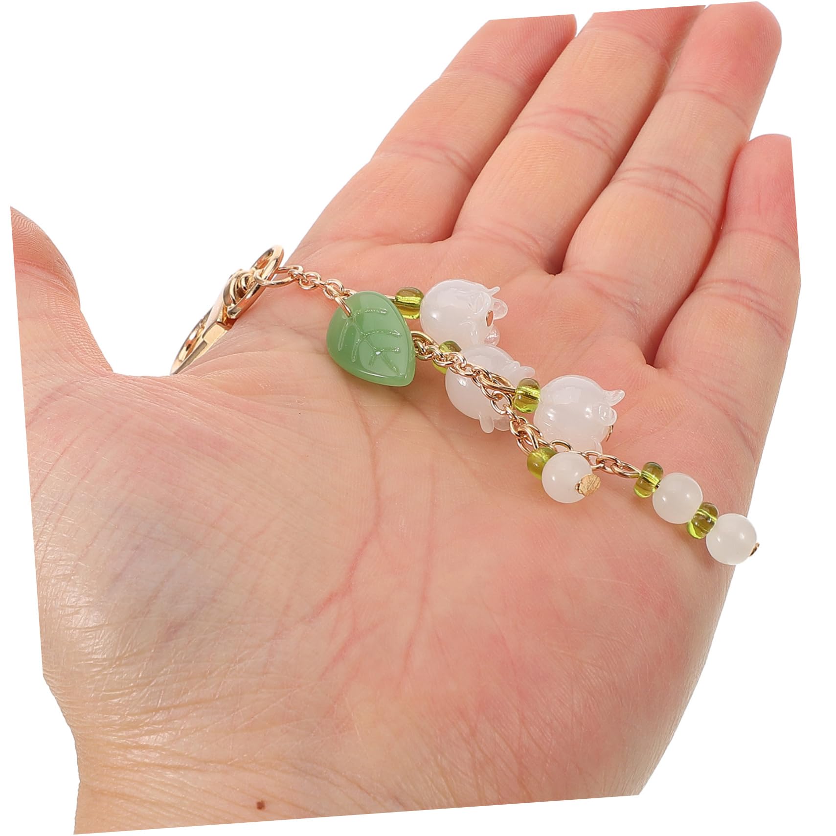 Yardwe Portachiavi con Fiore di mughetto Portachiavi Floreale Simpatici Portachiavi Ciondolo Carino per Borsa Borse Gioielli Moda modà Portachiavi Carino Ciondolo Chiave Acrilico