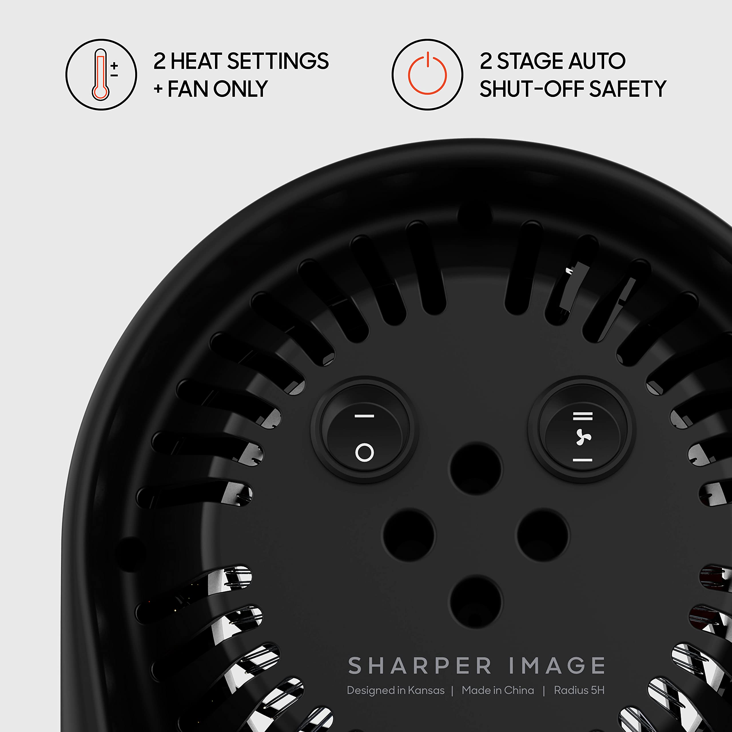 Sharper Image RADIUS 5H Personal Space Heater, Black : Home u0026 Kitchen -  Amazon.com