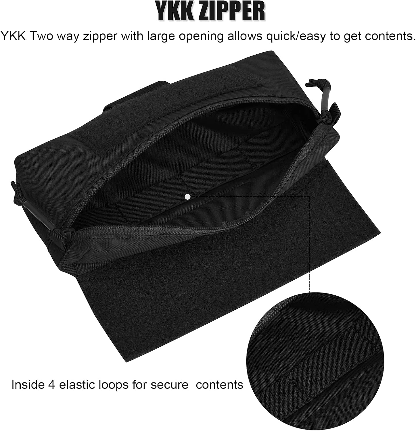 PETAC GEAR Tactical Mini Drop Pouch Fanny Pack Tool Pouch for Tactial Vest Chest Rig - Image 3